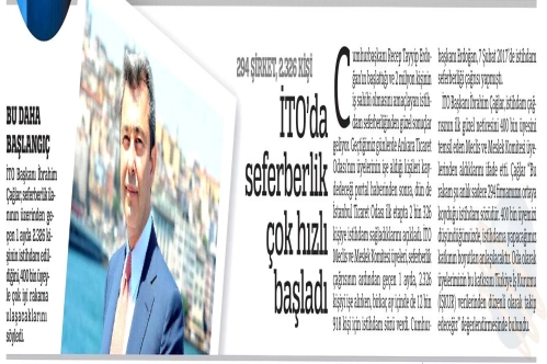 İTO'da seferberlik çok hızlı başladı