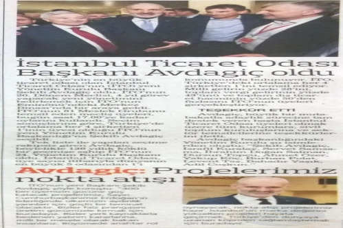 İstanbul Ticaret Odası Başkanı Avdagiç oldu
