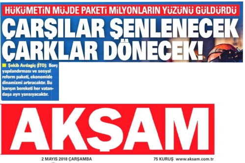 Çarşılar şenlenecek çarklar dönecek