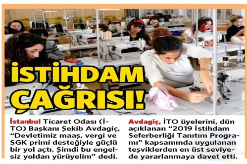 İstihdam çağrısı!