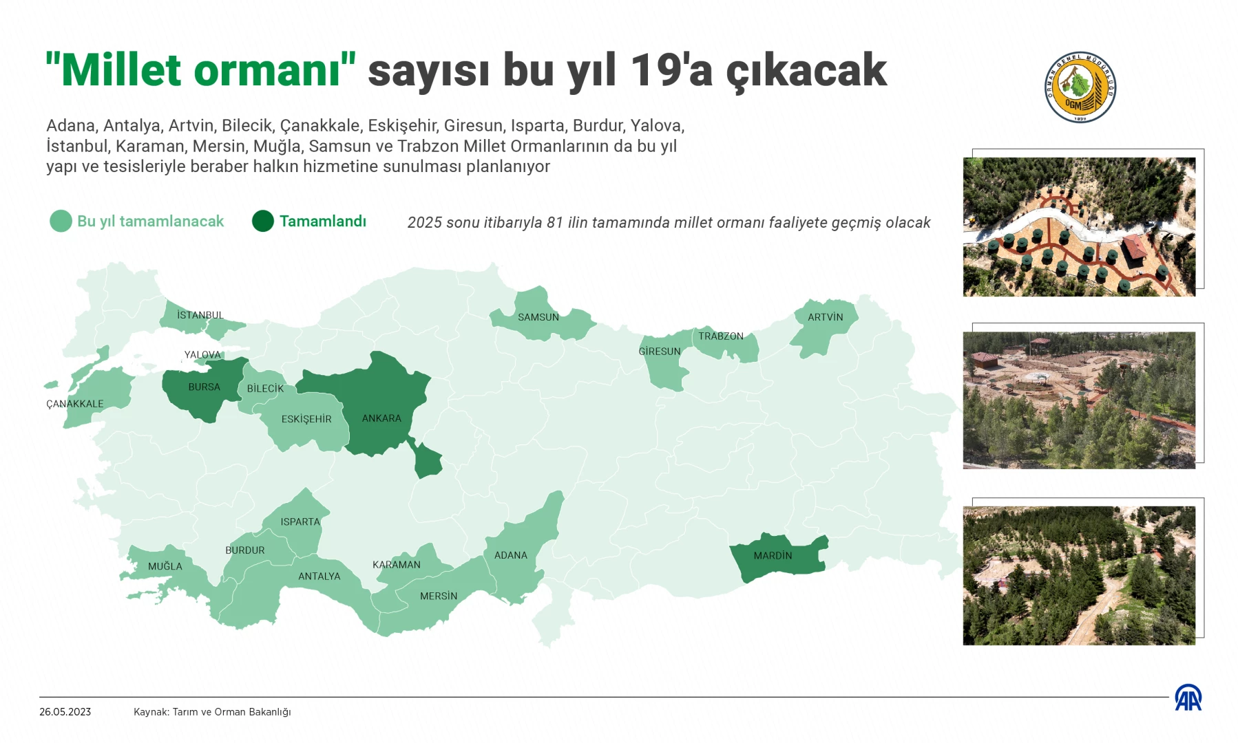 ‘Millet ormanı’ sayısı bu yıl 19'a çıkacak