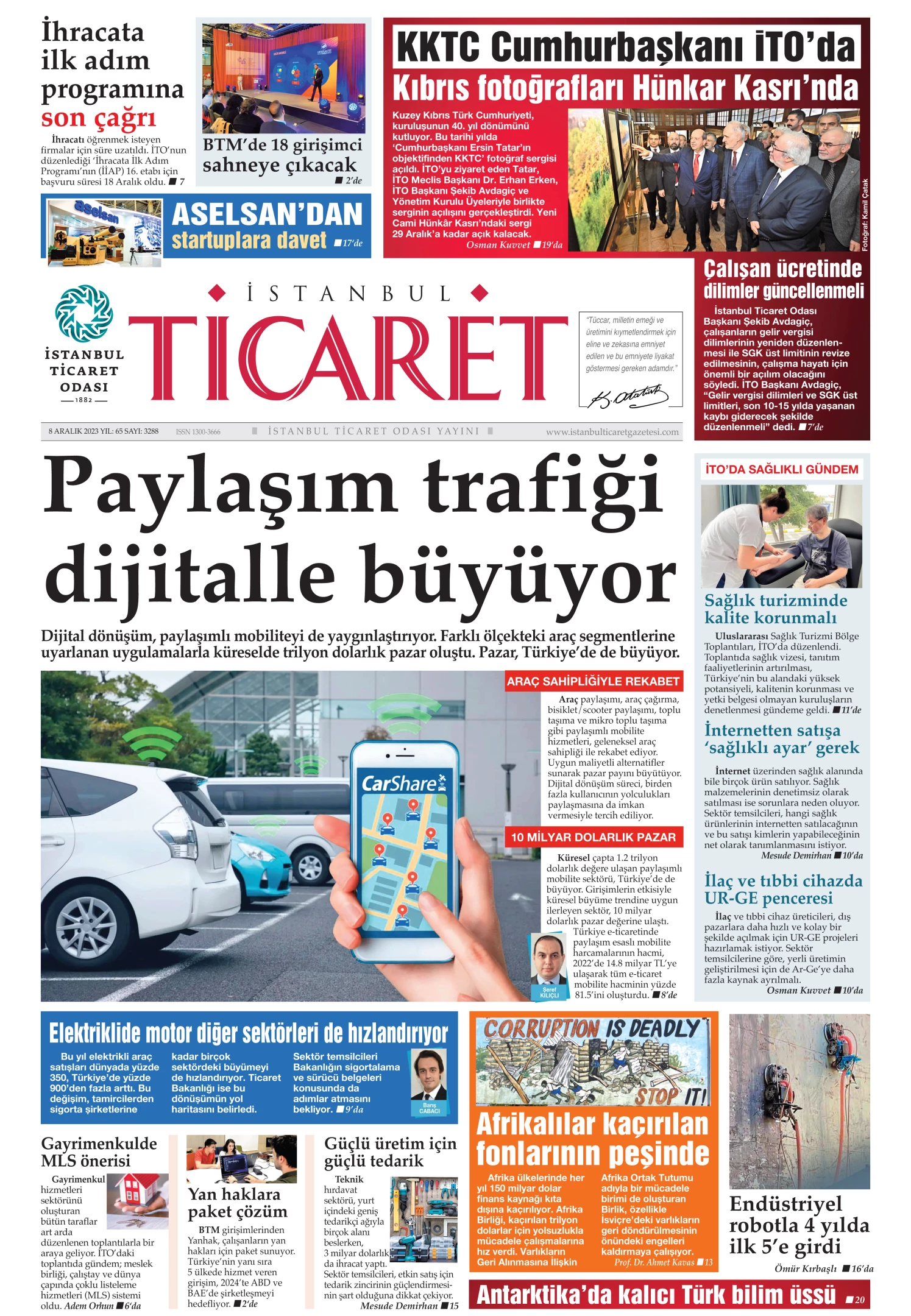 Ticaret Gazetesi’nin 3288’ıncı sayısı yayınlandı