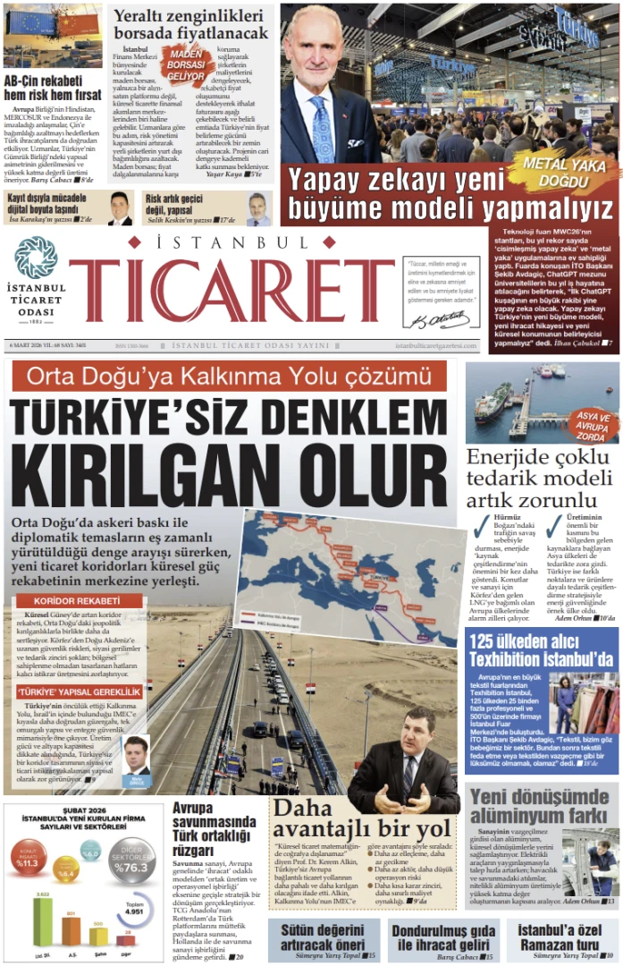 İstanbul Ticaret Gazetesi'nin 3401. sayısı yayımlandı!