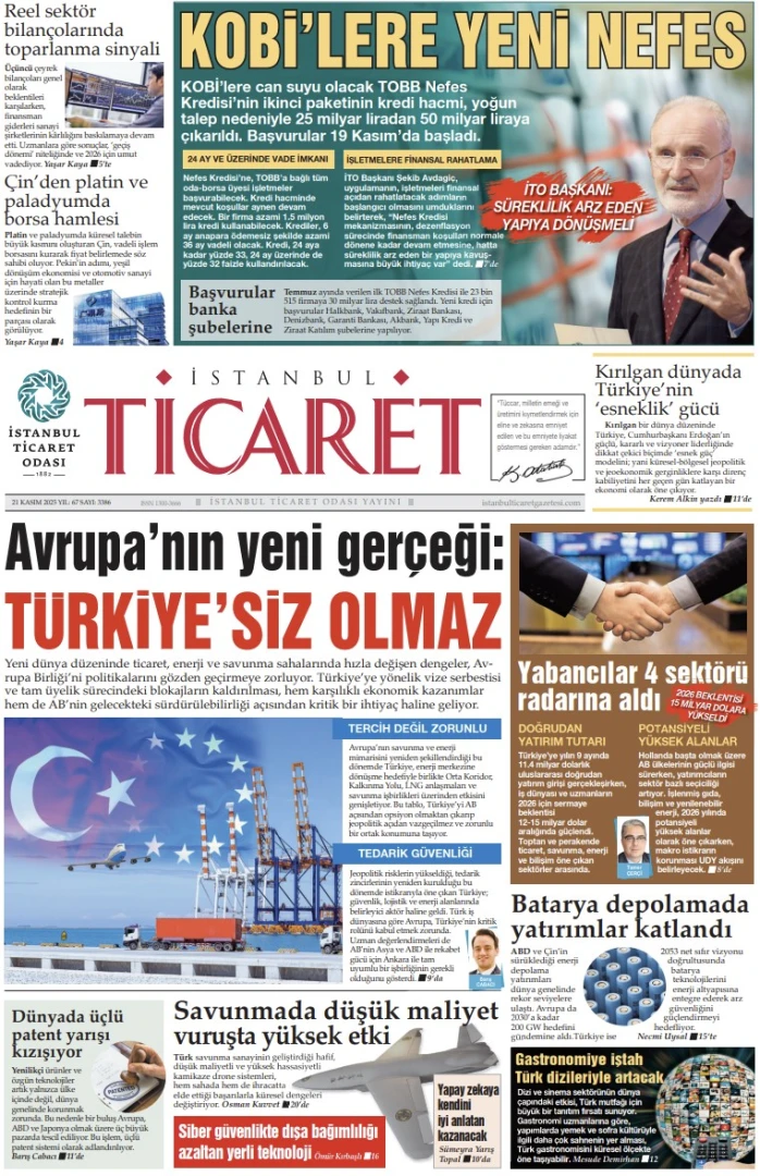 İstanbul Ticaret Gazetesi'nin 3386. sayısı yayımlandı!