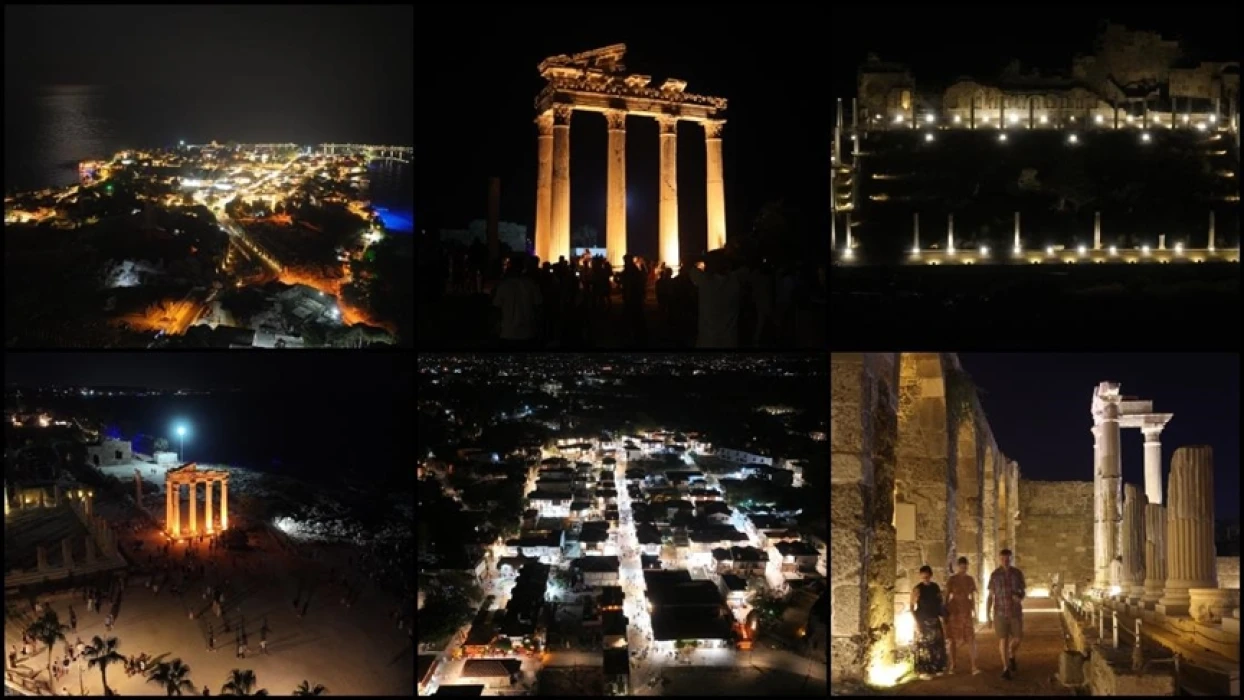 Antalya'daki antik kentler gece müzeciliğiyle canlandı