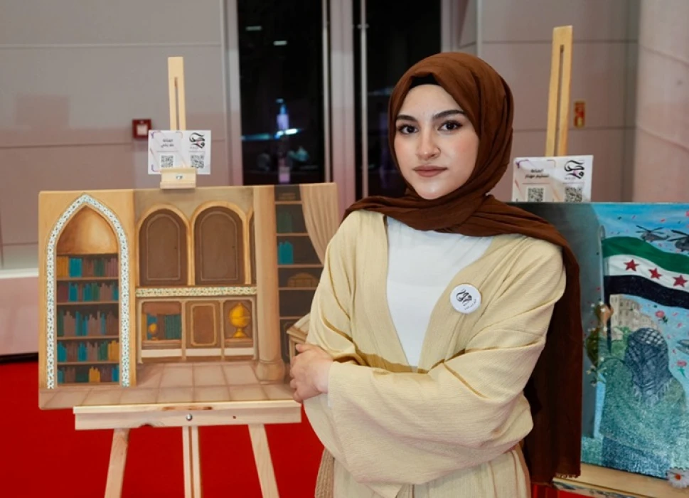 Suriyeli genç sanatçıların eserleri İstanbul'daki Arapça Kitap Fuarı'nda sergilendi