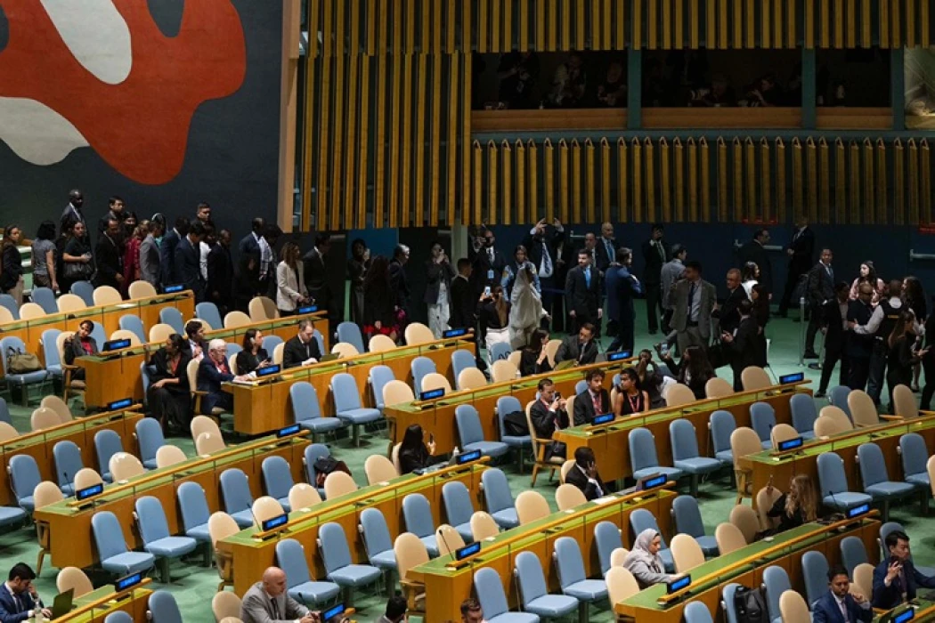 BM Genel Kurulu’nda protesto edilen Netanyahu boş salona konuştu