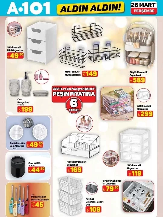 A101’DE BU HAFTA | A101 26 Mart 2026 aktüel indirim kataloğu yayınlandı! Çok uyguna ürünler