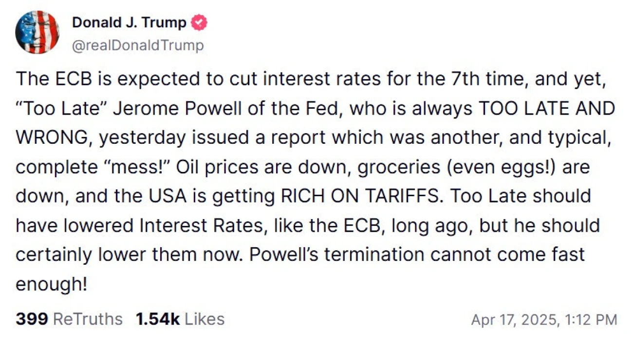 SON DAİKA: Trump yine Fed Başkanı Powell'ı hedef aldı: Çok hatalısın!