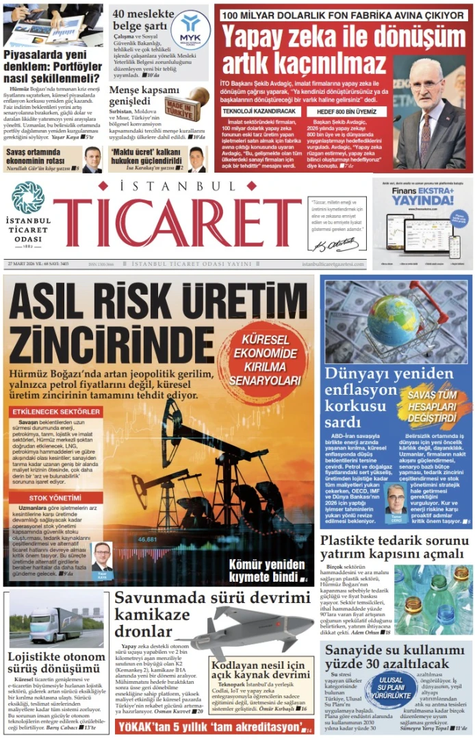 İstanbul Ticaret Gazetesi'nin 3403. sayısı yayımlandı!