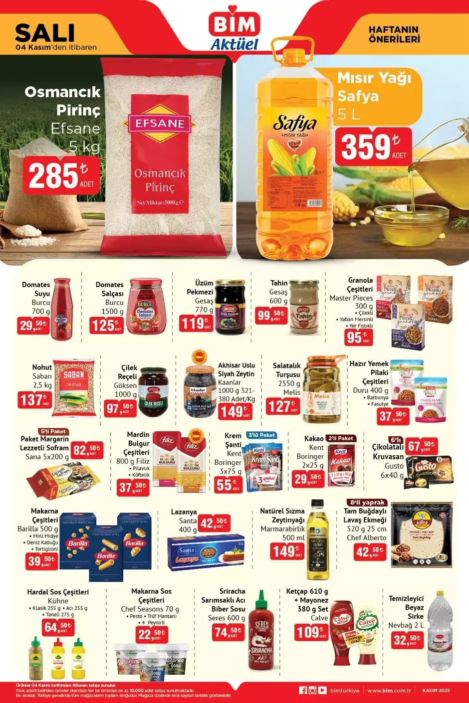 BİM KATALOĞU 31 EKİM AKTÜEL ÜRÜNLERİ| BİM’de bu hafta hangi ürünler var?