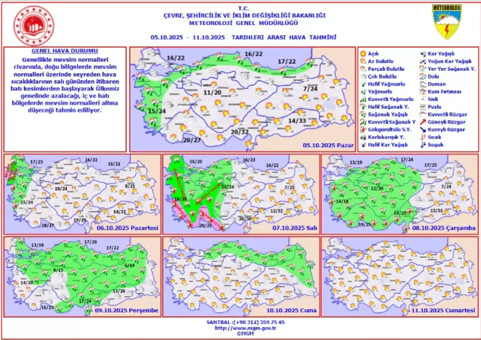 Meteoroloji’den son dakika: Yeni harita yayımlandı! sağanak ve soğuk hava geliyor