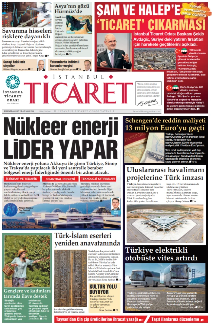 İstanbul Ticaret Gazetesi'nin 3364. sayısı yayımlandı!