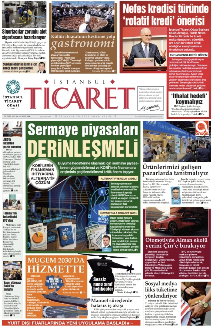 İstanbul Ticaret Gazetesi'nin 3380. sayısı yayımlandı!