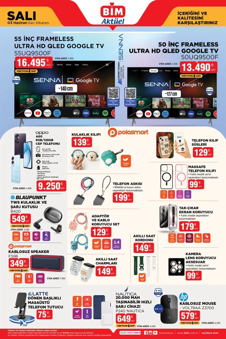 BİM 3 Haziran salı aktüel kataloğu belli oldu! Klima, Elektrikli Bisiklet, Süpürge fiyatları...