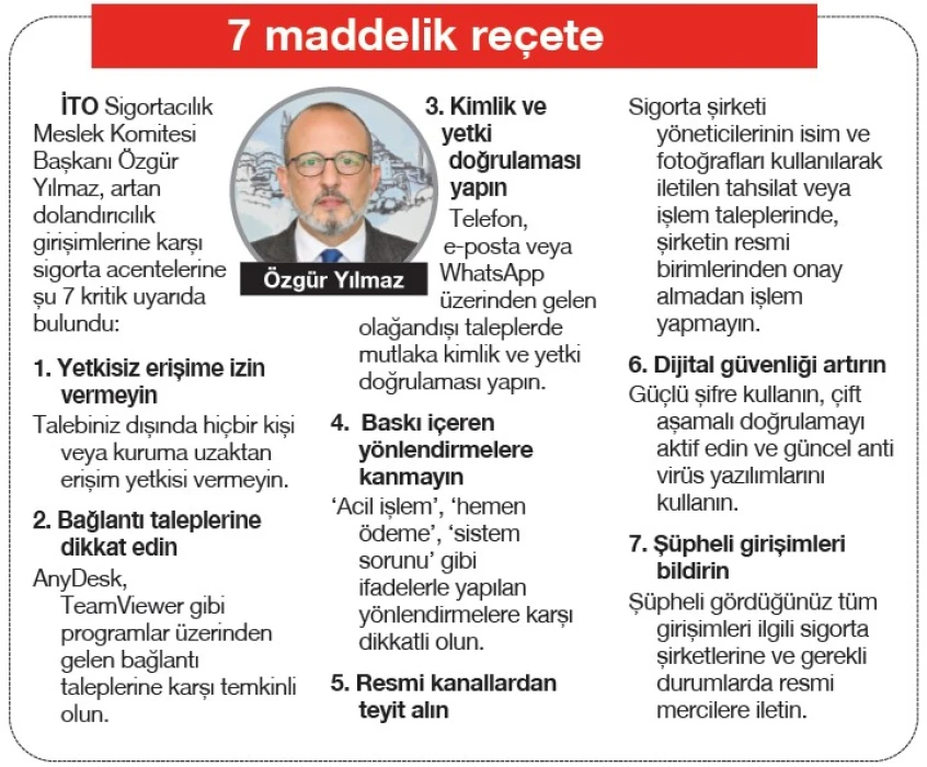 Sigortacılardan dolandırıcılık uyarısı