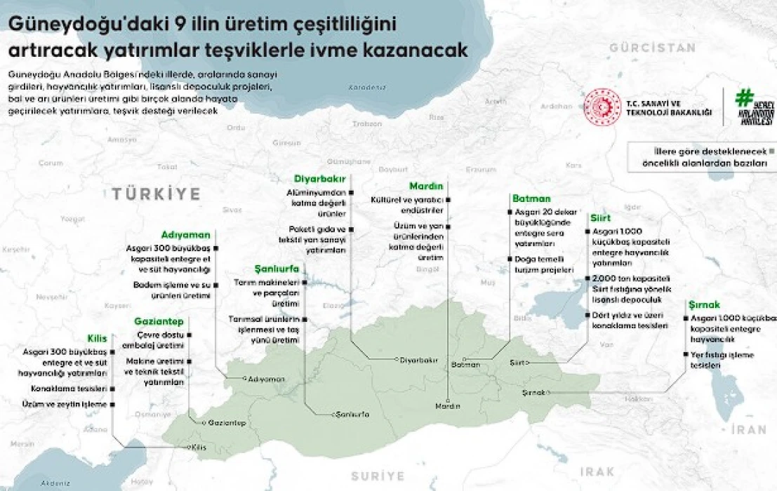 9 ilde ekonomik dönüşüm: Teşviklerle sanayi ve tarım güçlenecek