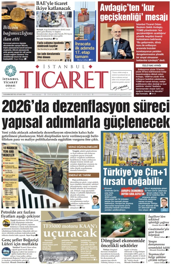 İstanbul Ticaret Gazetesi'nin 3385. sayısı yayımlandı!
