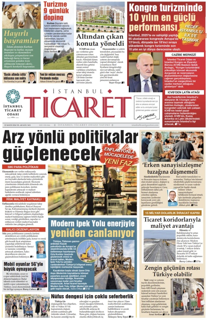 İstanbul Ticaret Gazetesi'nin 3411. sayısı yayımlandı!