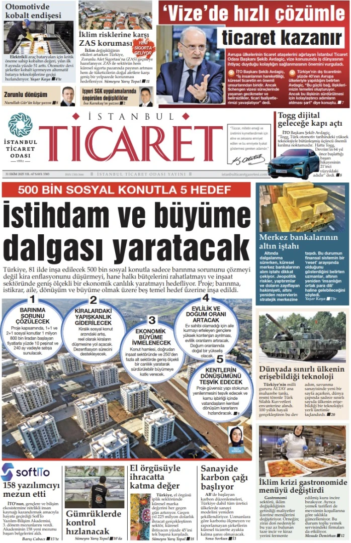 İstanbul Ticaret Gazetesi'nin 3383. sayısı yayımlandı!