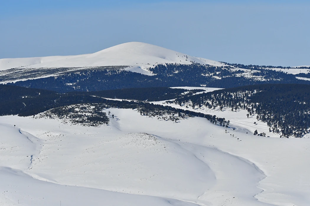 Kars'ta 1 metreyi aşan kar doğada güzel görüntüler oluşturdu