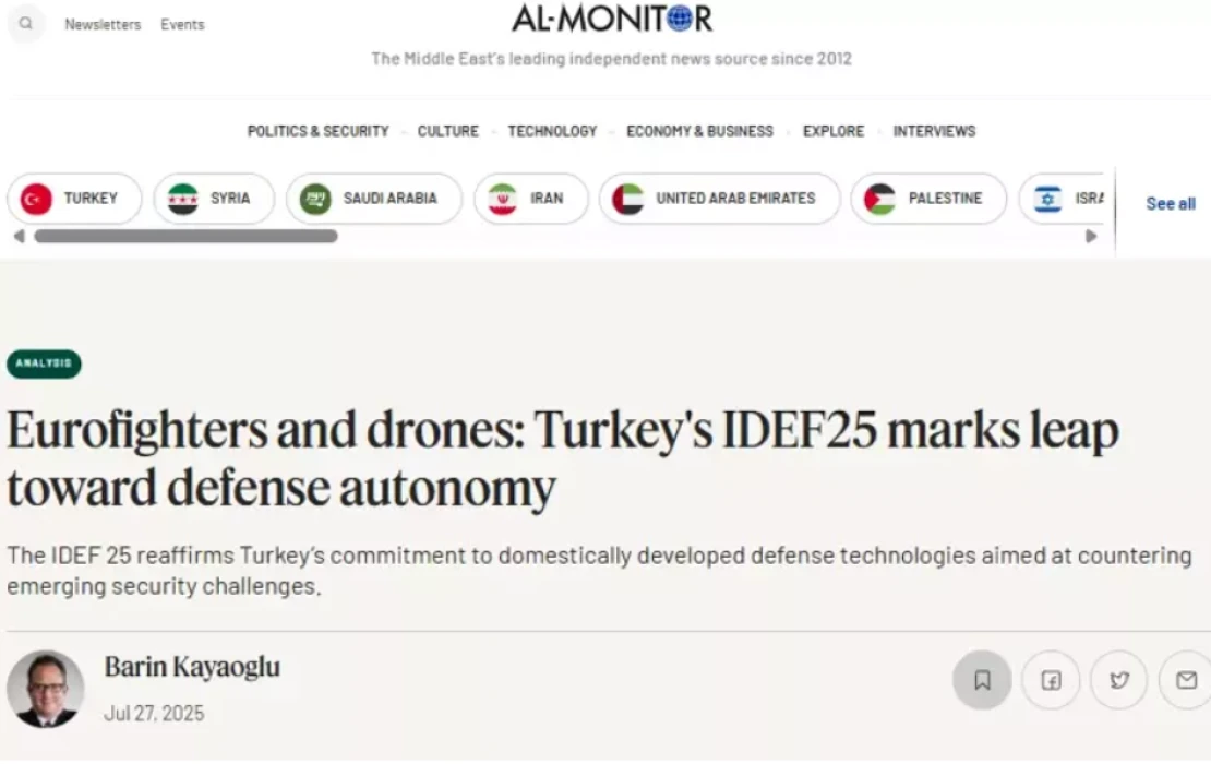Dünya IDEF 2025'i böyle gördü: Türkiye'nin sıçramasını simgeliyor
