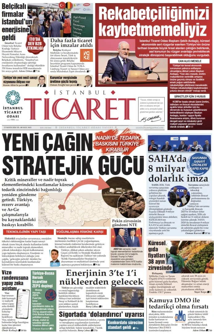 İstanbul Ticaret Gazetesi'nin 3410. sayısı yayımlandı!