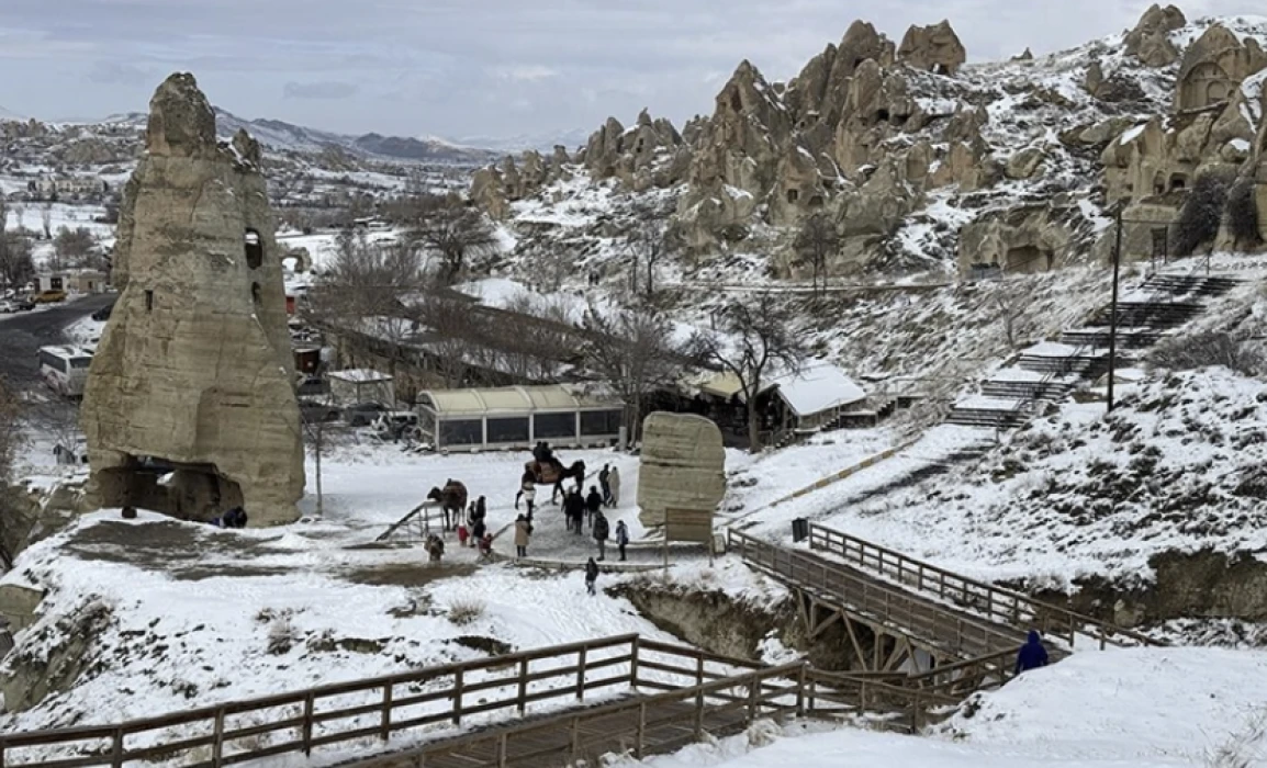 Yarıyıl tatili Kapadokya’da kış turizmini canlandırdı: Yerli ilgisi arttı