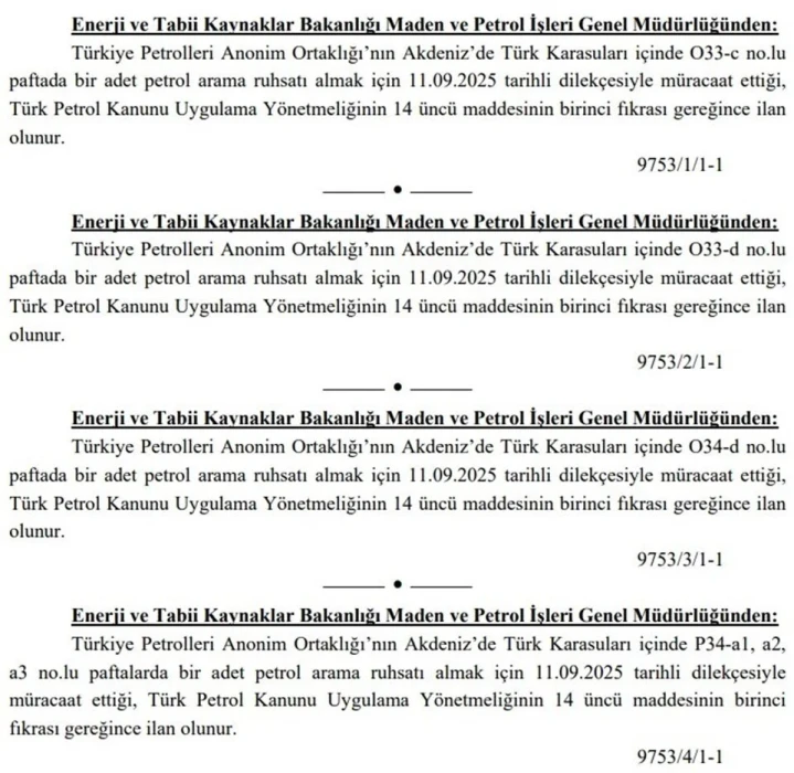 TPAO'dan Akdeniz hamlesi! Mersin ve Adana açıklarında petrol arayacak