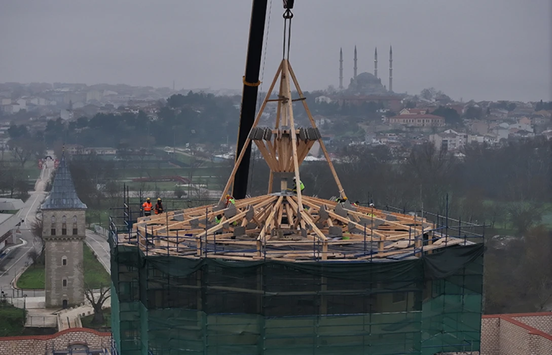 İhyası süren Edirne Sarayı'ndaki hummalı çalışmalar devam ediyor
