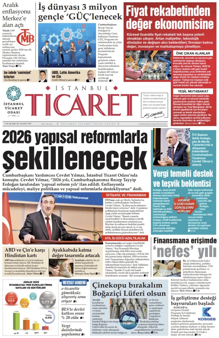 İstanbul Ticaret Gazetesi'nin 3393. sayısı yayımlandı!