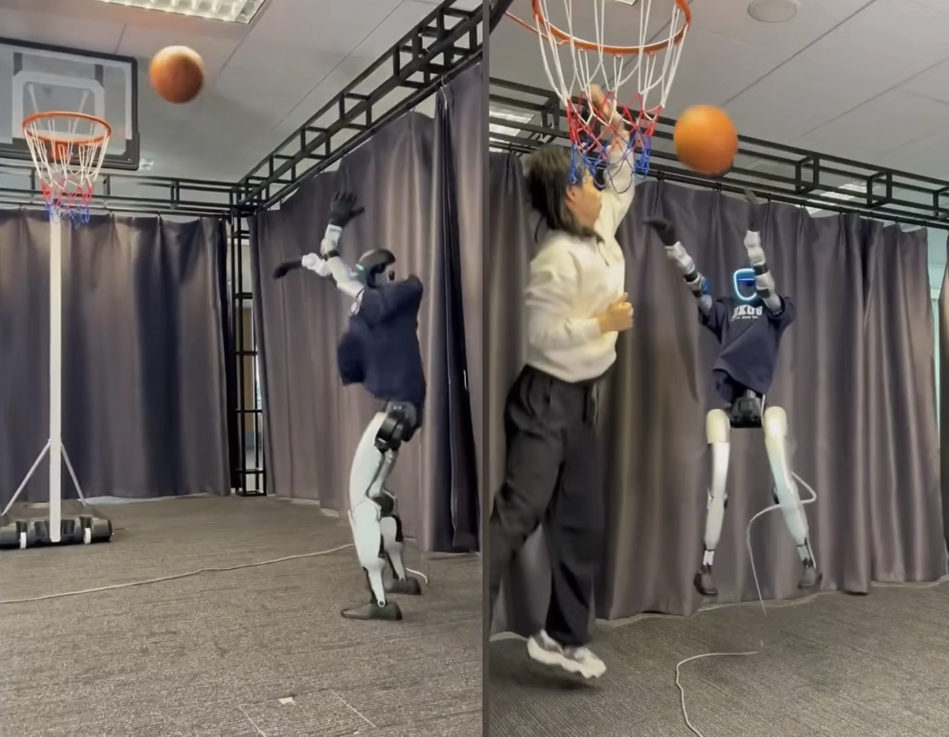 İnsansı robot Unitree G1’den akıcı basketbol hareketleri