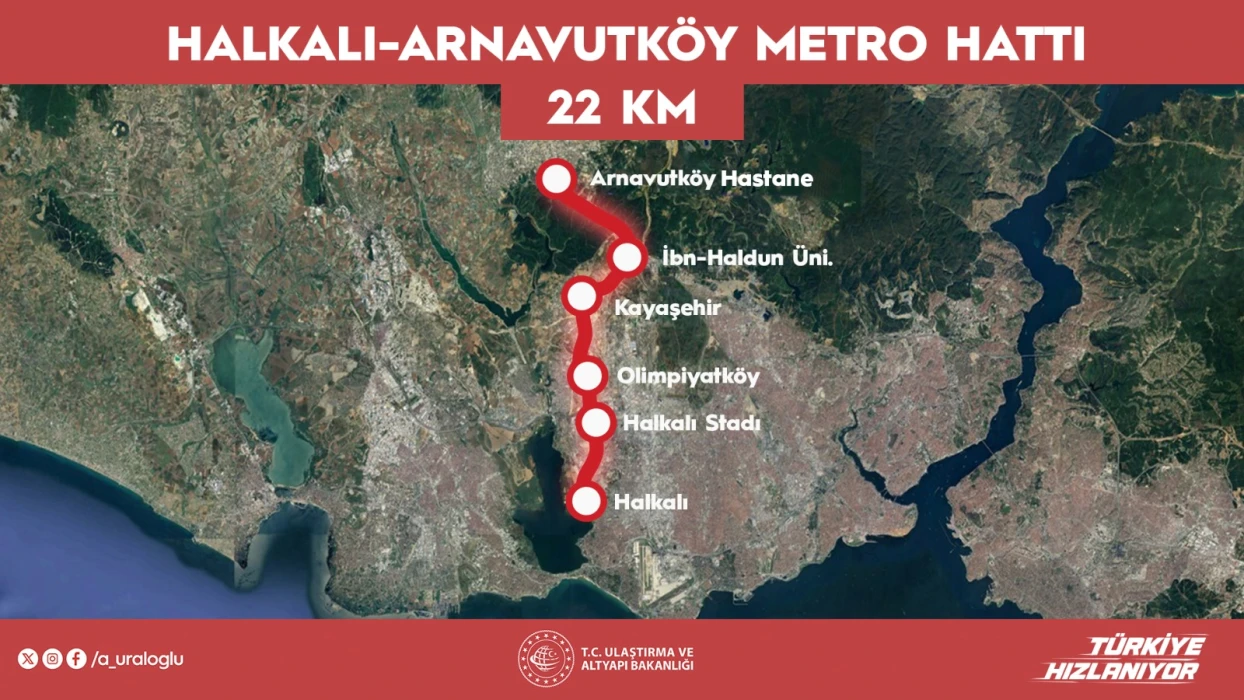 İstanbul’un metro ağı genişliyor: Halkalı-Arnavutköy hattı 19 Haziran'da açılacak