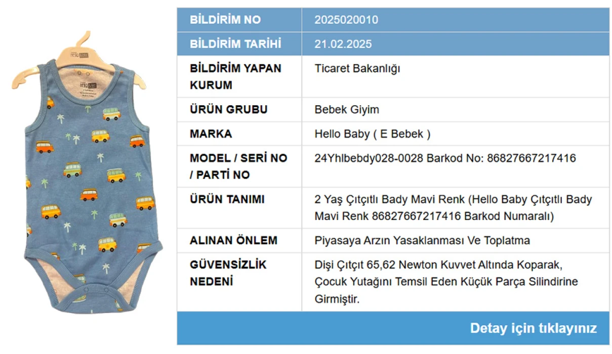 SON DAKİKA: Anne ve babalar dikkat! Ticaret Bakanlığı o ürünü toplatıyor