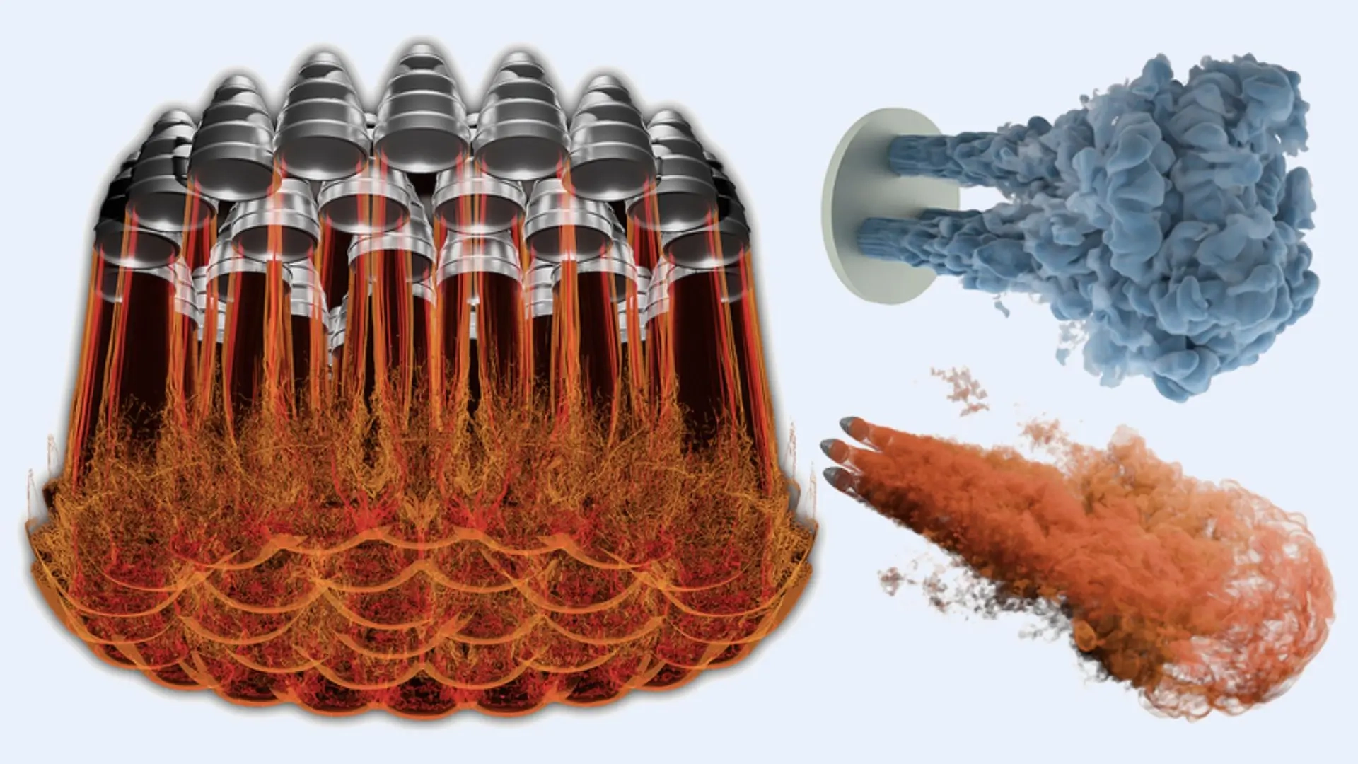 Süper bilgisayarla çok motorlu roketler için dev akışkan simülasyonu