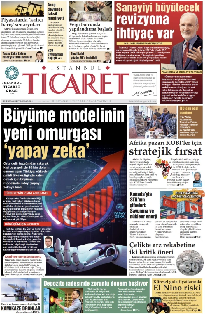 İstanbul Ticaret Gazetesi'nin 3414. sayısı yayımlandı!