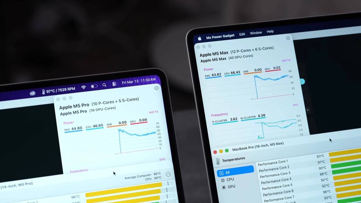 MacBook Pro M5 Pro termal limitlere takıldı, M5 Max %30 daha hızlı