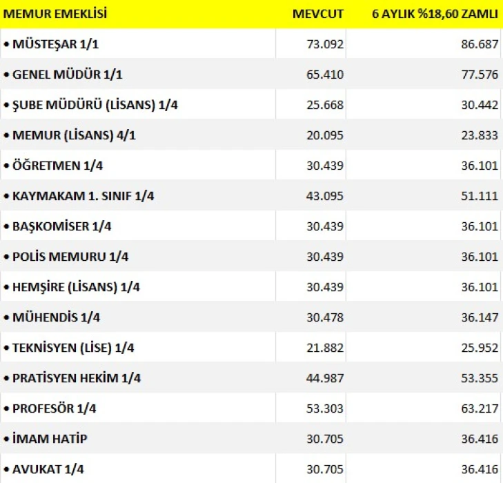 MEMUR ZAMMI 2026: İşte memur maaş hesaplama tablosu! Öğretmen, polis, doktor, mühendis...