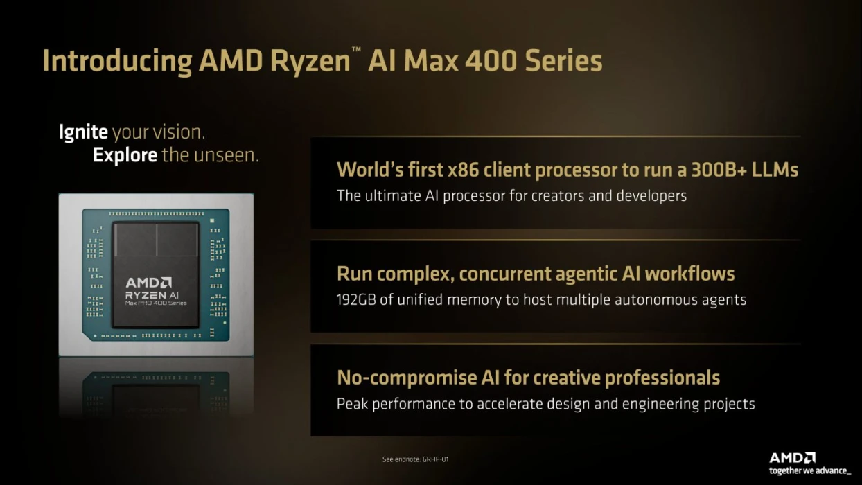 AMD'nin yeni çipi yerel yapay zekayı hızlandırıyor: Ryzen AI MAX 400