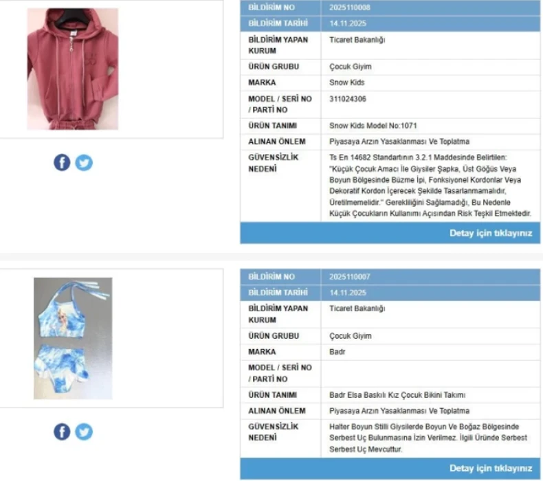 SON DAKİKA: Ticaret Bakanlığı 2 ürün için harekete geçti: Çocuklar için risk barındırıyor