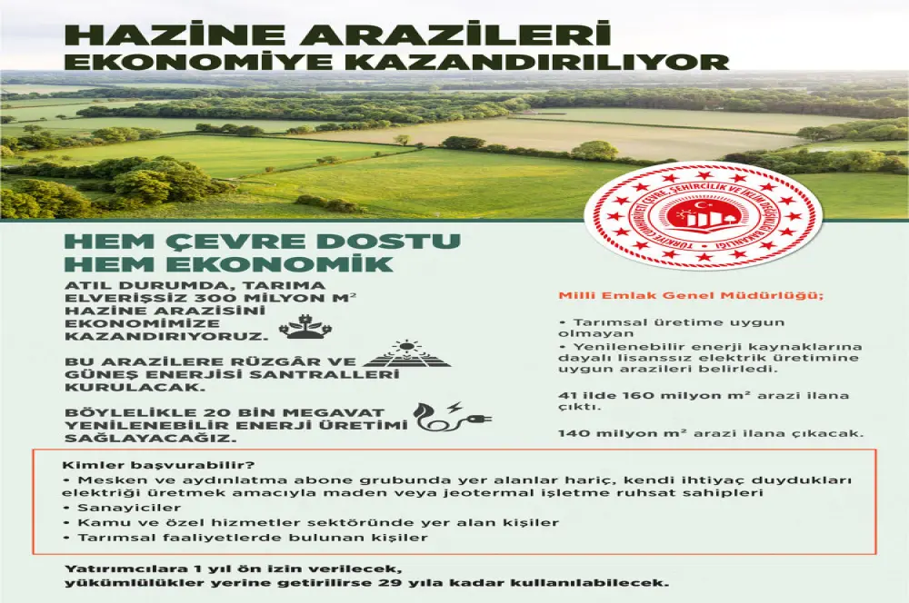 Atıl hazine arazileri ekonomiye kazandırılıyor