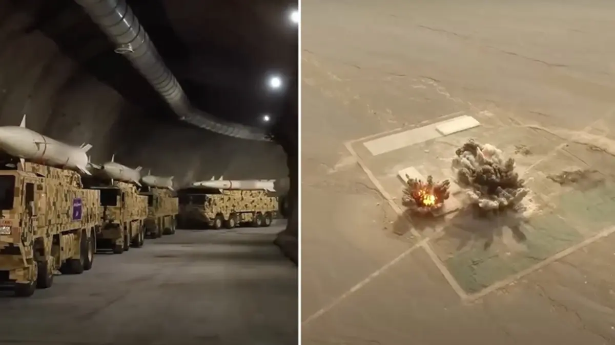 İran'dan İsrail ve ABD'ye gövde gösterisi! Yer altı füze üssü görüntüsünü paylaştı