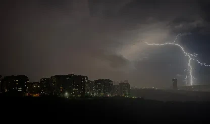 Başkentte şimşekli akşam