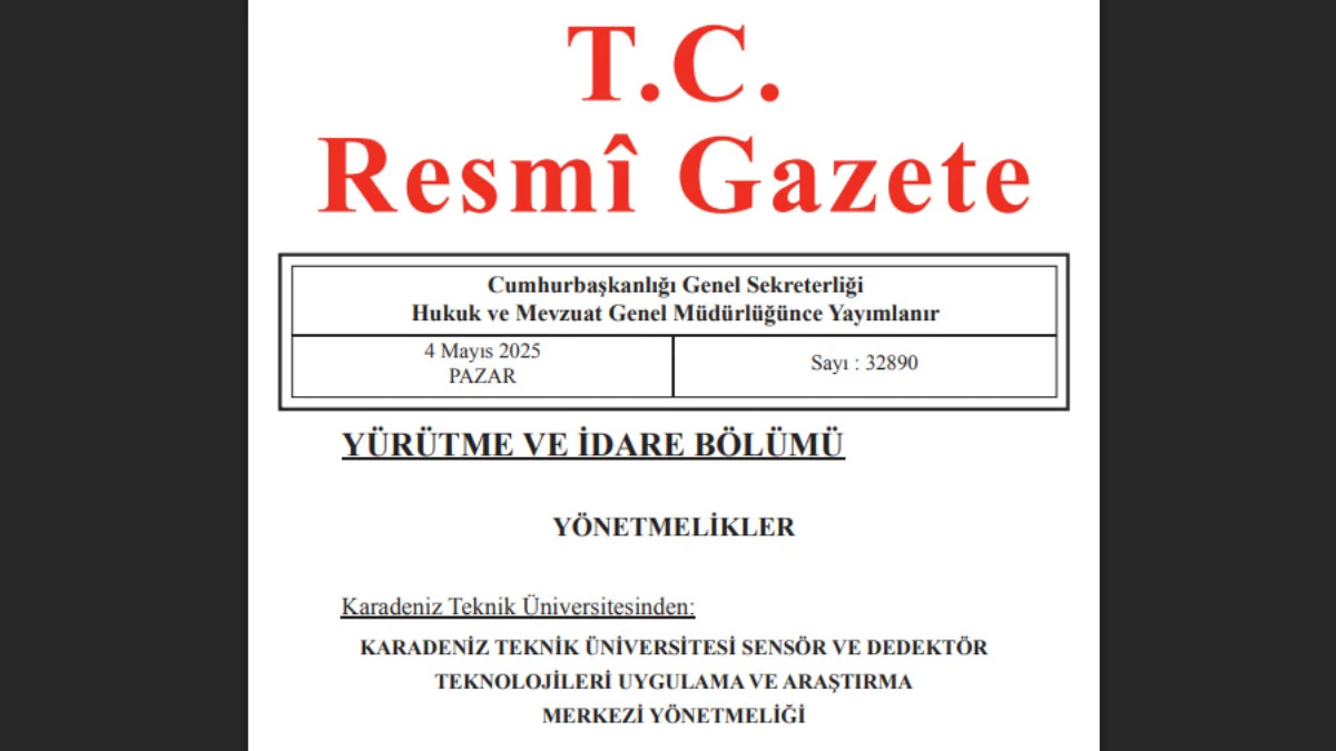 ​Resmi Gazete'de bugün! (4 Mayıs 2025 Resmi Gazete kararları)
