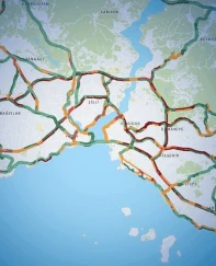 İstanbul'da bayram trafiği: Kent genelinde yoğunluk yüzde 74'e ulaştı