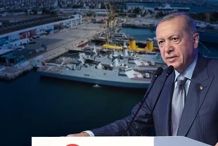 Cumhurbaşkanı Erdoğan 'tarihimizde bir ilk' diyerek açıkladı: NATO ve AB ülkesine savaş gemisi ihraç edildi