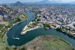 Dalyan'da dron çekimi yapıldı