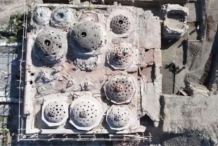 Edirne'de Gazi Mihal Hamamı'nda restorasyon çalışmaları sürüyor
