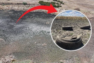 Edirne'deki Yağcılı Göleti sıcak havadan kurudu!