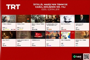 İstiklal Marşı'nın kabulünün 105. yıl dönümüne özel birçok yayın hazırlandı